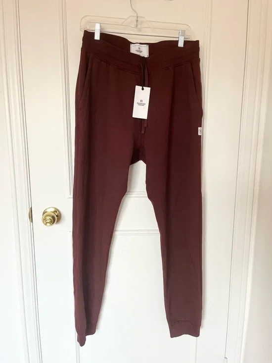 NWT Reigning Champ Men's Joggers Sweatpants Burgundy Sport Pants Large - Picture 12 of 15